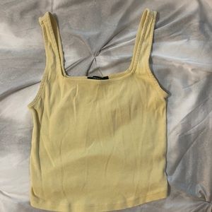 Yellow cropped tank